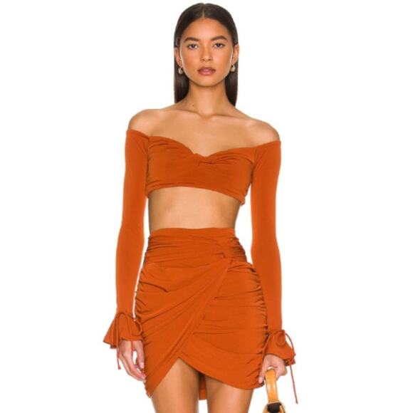 MAJORELLE Destiny Top in Mahogany Brown NWT Size XS - Picture 1 of 3